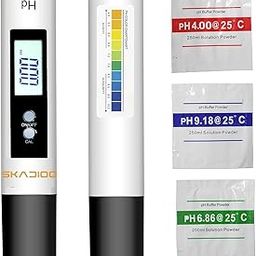 SKADIOO Ph Meter With Auto Callibration Ph Meter For Water Testing|Ph Meter|High Accuracy With 0.00-14.00Ph Ph Tester Temperature&Water Quality Test,Swimming Pool ,1 Piece,White-10