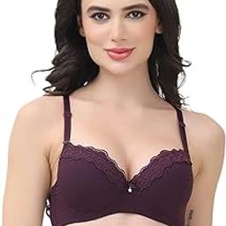 PrettyCat Underwire Lightly Padded T-Shirt Bra Sexy Lace-image-65