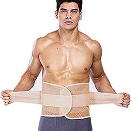 Waist Trainer Sweat Belt Body Shaper Waist Cincher Trimmer Slimming for Man Workout Fitness Weight Loss Girdle Belt Beige-image-25