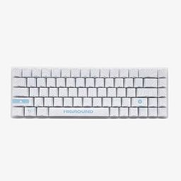 Higround Basecamp 65% Mechanical USB Wired Gaming Keyboards, Programable RGB, Transparent/Translucent, Hot-Swappable, Deep Thock Creamy Sounding PC Keyboard (SKYSTONE - White Flame Switch)-image-94