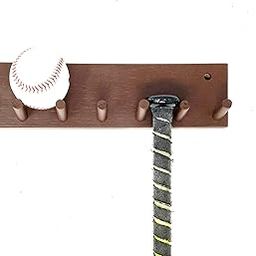 MWCSPORTSCOMPLEX Baseball Softball Bat Rack Natural Finish Meant to Hold Up to 6 Full Size Standard Bats Holder Display Trophy Bat Rack Brown-image-98