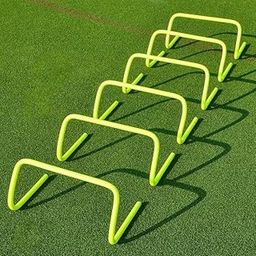 Speed Training Hurdles, 9 Inch Height Options, Pack of 4, Neon Yellow-image-48