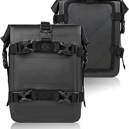 Divik Roll-Top Dry Bag for Motorcycles - Water Resistant Large Capacity Anti Slip PVC Side Frame Crash Bar Riding Bag | Waterproof, Dustproof & Tear-Resistant (1Pcs)-image-9