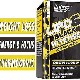 Nutrex Research Prompt Nutrition Lipo6 Black Intense Ultra Concentrate Fat Destroyer - Pack Of 60 Capsules With Importer Tag,1 Count-29