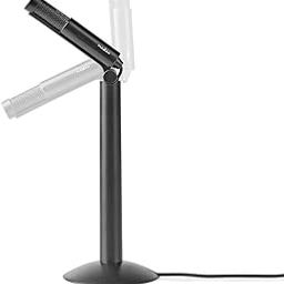 NEDIS Wired Microphone, Omnidirectional Condenser Noise-Cancelling with Flexible Neck, Plug & Play Desktop Laptop Mic for Recording, Streaming - 3.5mm-7