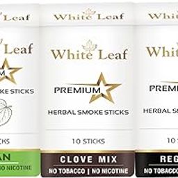 White Leaf Natural Herbal Cigarettes Paan, Clove, Regular Flavour (30 Sticks) 100% Tobacco-Free and Nicotine-Free With Ayurvedic Herbs Clove, Tulsi, and More | Free From Additives and Chemicals-image-12