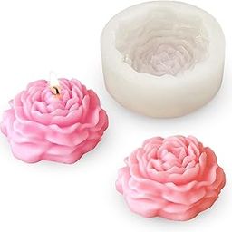 ShoppeeCity 3D Peony Flower Shape Silicone Mould, Candle Mould, Resin Craft, Mould for Cake Decoration, DIY Handmade soap, Mould - 1 Cavity-picture-31