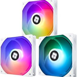 Thermalright TL-C12CW-S X3 CPU Fan 120mm White ARGB Case Cooler, 4pin PWM Silent Computer Cooling Fan with S-FDB Bearing Included, up to 1550RPM（3 Quantities）-image-33