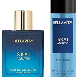 Bella Vita Luxury Citrus Fresh Wave Combo For Unisex, Pack Of 2 Premium Long Lasting Fragrance Scent - Skai Aquatic 100 Ml & Skai Body Liquid Parfum Deodorant 150 Ml, 2 Count-image-85