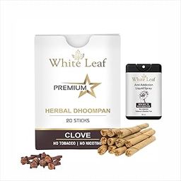 White Leaf Ayurvedic Dhumapana Herbal 100% Tobacco Free and Nicotine Free Bidi Packet (20 Sticks, 1 Shot) With 20 ml Shot Anti Addiction Spray | Made in India With Natural Ayurveda Herbs/Ingredients-image-88