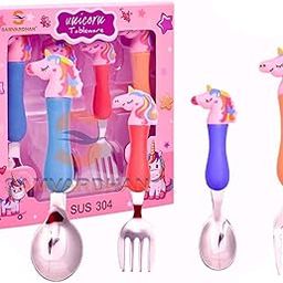 Joy Buzz Cartoon Pig Spoon Set BPA-Free, Family Baby Spoon and Fork for Babies Kid-Friendly Cutlery Set with Safe & Durable Stainless Steel (304) for Boys and Girls (Pig)-image-50