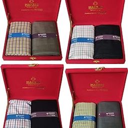 Fabrics Makers Men's Unstitched Shirt and Trouser Fabric Combo (Multicolour, Free Size) -Set of 4-4