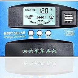 MPPT 40/50/60/100A Solar Charge Controller, Solar Panel Battery Intelligent Regulator, Dual USB LCD Display 12V 24V(100A)-21