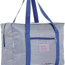 Travel Folding Storage Luggage Bag Travelling Hand Bags Lightweight Waterproof Duffle Bag for Women (Blue)-image-89