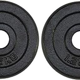 Dolphy 1.25 kg x 2 Standard Weight Plates for Home Gym | 1 Inch Cast Iron Weight Lifting Plates 2.5 kg-image-20