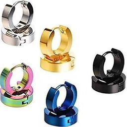 Mens Jewellery Valentine Multi Stud Bali Hoop earrings for men/Ear rings Combo For Men/Gents/Boys/Ear mens jewellery, Stainless Steel Clip-on Earring, Earring Set, Hoop Earring, Stud Earring-image-28