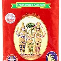 eVasavamba, Gopuram Thazhamboo Kumkum | Dark Red | Taale Hoovu | Laal Sindoor | Palm Flower Dark Red Kumkum | A++ Grade, 200g-41