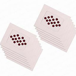 THANUS Craft Premium Velvet Round Shape Dark Maroon Black Border Medium Size Sticker Sketch Kumkum Bindis for Women- 12 Cards 7mm Sindoor Bindi-image-89