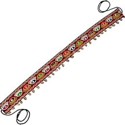 Banjara Kamarbandh Bohemian Kamarpatta Fabric Multicolor Mirror Work Embroidery Evil Eye Fashion Adjustable Fancy Waist Belt for Women & Girls-image-48
