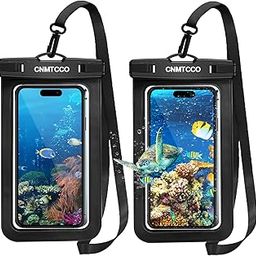 CNMTCCO Waterproof Phone Pouch, 2 Pack IPX8 Universal Swimming Underwater Waterproof Phone Case with Lanyard for iPhone 14 13 12 11 Pro Max Xs Max XR XS X Samsung S20 S21 S22, Up to 7 Inch (Black)-9