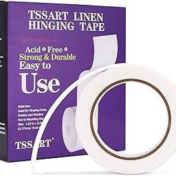 TSSART Linen Tape - Self Adhesive Hinge Tape for Prints Mat Frame Artwork Mat - Acid Free 3.2cm x 10.7m-picture-28