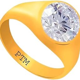 Panchdhatu (5 Metals) Zircon (American Diamond) 3.25 Ratti to 10.25 Ratti or 3 Cts to 9.35 Cts Astrological Gemstone 22 K Gold Plated Ring for Men & Women-image-9