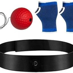 Enakshi (LABEL) Creations 2xBoxing Reflex Ball Headband Improve Hand Eye Coordination Agility Adjustable Red-picture-16