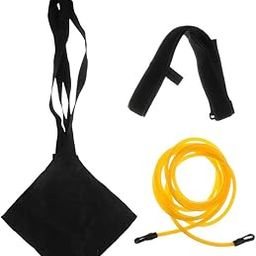 VMS INDIA Swiming Training Kit Swim Resistance Belt with Drag Parachute Black + Yellow-image-13