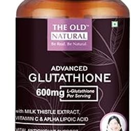 The Old Natural Glutathione tablets 600mg 30 Tablets With Vitamin C & E, Biotin, Grape Seed Extract & Alpha Lipoic Acid, Antioxidant Support (30 Veg Tablets)-image-94