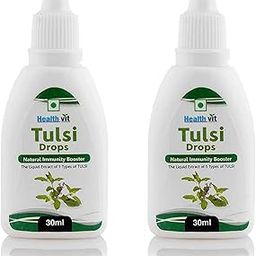 Healthvit Tulsi Drops- Concentrated Extract of 5 Rare Tulsi for Natural Immunity Boosting & Cough and Cold Relief 30ml (Pack of 2)-16