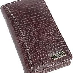 Passport Cover/Passport Holder for Men and Women -Genuine Leather Travel Accessories Document Organizer with RFID Protection -Multiple Cards & Passport Holder for Trips (Croco Brown)-48