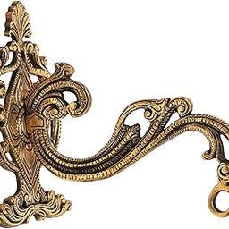 Kartique Brass Wall-Mount Hook Holder for Hanging Diya, Bells, Lanterns, Planters, and Wind Chimes – Durable 6-Inch Metal Hanger with Ornate Design-image-41