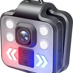 Police Body Cam Waterproof Lapel Worn Chest Mount Video Camera with Flashlight and Police Light-30
