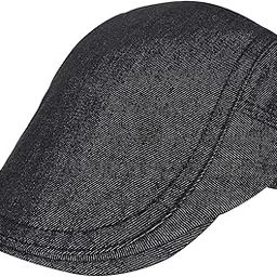 Men's Cotton Denim Beret Golf Ascot Cap A-21 (Black_Free Size) (Pack of 1)-image-44