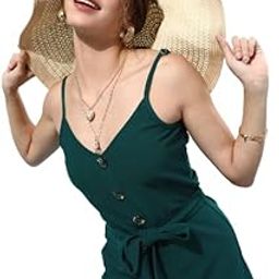 Women Teal Solid Ruffled Jumpsuit-image-53