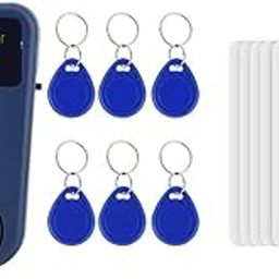 RFID Reader Writer, Handheld ID Card Copier, Readable 125khz EM4100 Chip Card Including Key-fob 6pcs, for Community, School, Office-image-21