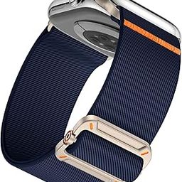 VEMIGON Sport Nylon Band Compatible with Apple Watch Series 9/8/7 (41mm/45mm) | Series 10 (42mm/46mm) | SE2/SE/6/5/4 (40mm/44mm) | Ultra 49mm | Series 3 38mm, Elastic Fabric Solo Loop Strap for iWatch-image-79