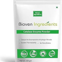 Bioven Ingredients Catalase Enzyme Powder, Non-GMO, Dietary Supplements/Food and Beverages, Broad pH Range of Activity, Excellent Thermostability, Hydrolyse Hydrogen, No Filters/Binder-0