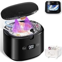 Ultrasonic Retention Cleaner, Sonic Dental Cleaning U-V Machine for Dentures, Mouth Guard, Aligner, Toothbrush Head, Jewelry, All Dental Appliances,-image-32