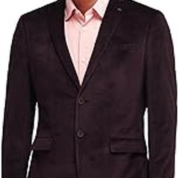 Men's Red Textured Notch Collar Long Sleeve Formal Polyester Slim Fit Blazer-image-47