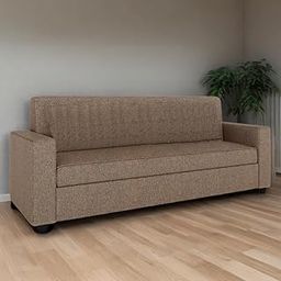 HANDWOOD FURNITURE 3 Seater Fabric Sofa Set for Living Room Furniture|Fabric 3-Person Sofa Set|Sofa for Home & Office|Fabric Color:- Cream-image-39