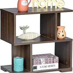 DeckUp Siena Engineered Wood Bed Side Table and End Table (Walnut, Matte Finish)-picture-2