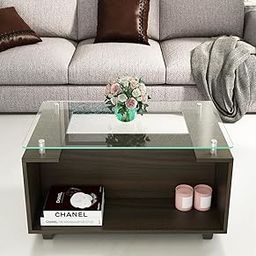 Spacewood Center Table | CT 112 | 3 Year Warranty | Coffee Table, Tea Table, Center Table for Living Room, Coffee Table for Living Room| Fumed Oak-18
