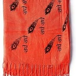 Traditional Cotton blend Stole Shawl Scarves Beautiful Radhe Radhe Print for women Girls(Orange)-picture-16