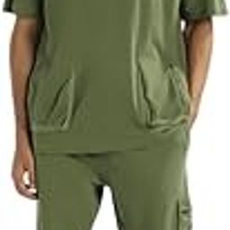 Men Cotton Oversized Fit Co-ord Set(1M-LWCS-R0111-OG2_Olive Green_S)-image-55