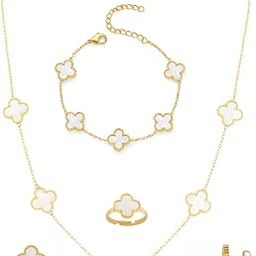 N3VO Demi Fine Jewellery Set for Women – Gold Plated Necklace with Matching Earrings | Lightweight, Adjustable Chain | Stylish Fashion Jewellery for Festivals, Gifting, Wedding, Party & Everyday-image-47