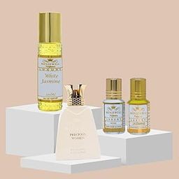White Jasmine, Rose Eau De Perfume for Mens | Long-Lasting Fragrance Scent | Unisex Aromatic Spray Ideal for Daily Use, Date Night, Gifting Purpose, and Occasions (230ml Pack of 4)-1
