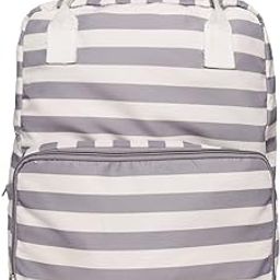 Striped Backpack For Girls Medium Size With Zipper Closure-image-21