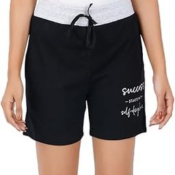 Women Pajama Bottom/Solid Women Pink High Waist Shorts-image-91