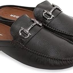 Men Leather Buckled Mules-image-1
